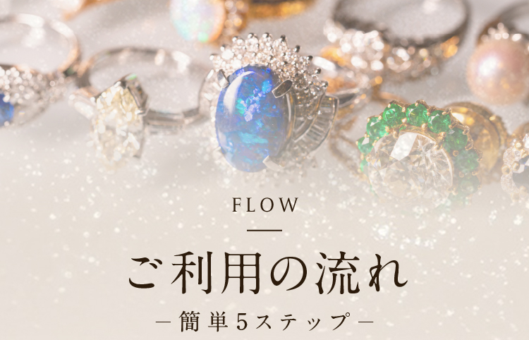 FLOW ご利用の流れ 簡単5ステップ